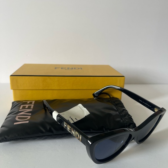 Fendi Black and Gold Sunglasses - Picture 1 of 11